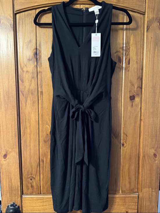 Lilly Pulitzer Dresses & Skirts - Lilly Pulitzer Wisteria Black Sleeveless V-Neck Tie-Waist Midi Dress